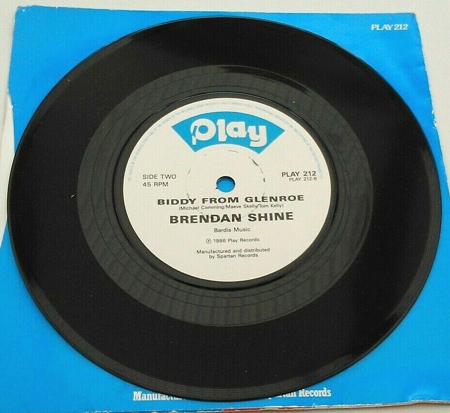 Brendan Shine - You'll Never Go Back (Play, 1986) 7" vinyl P/S single VG/VG