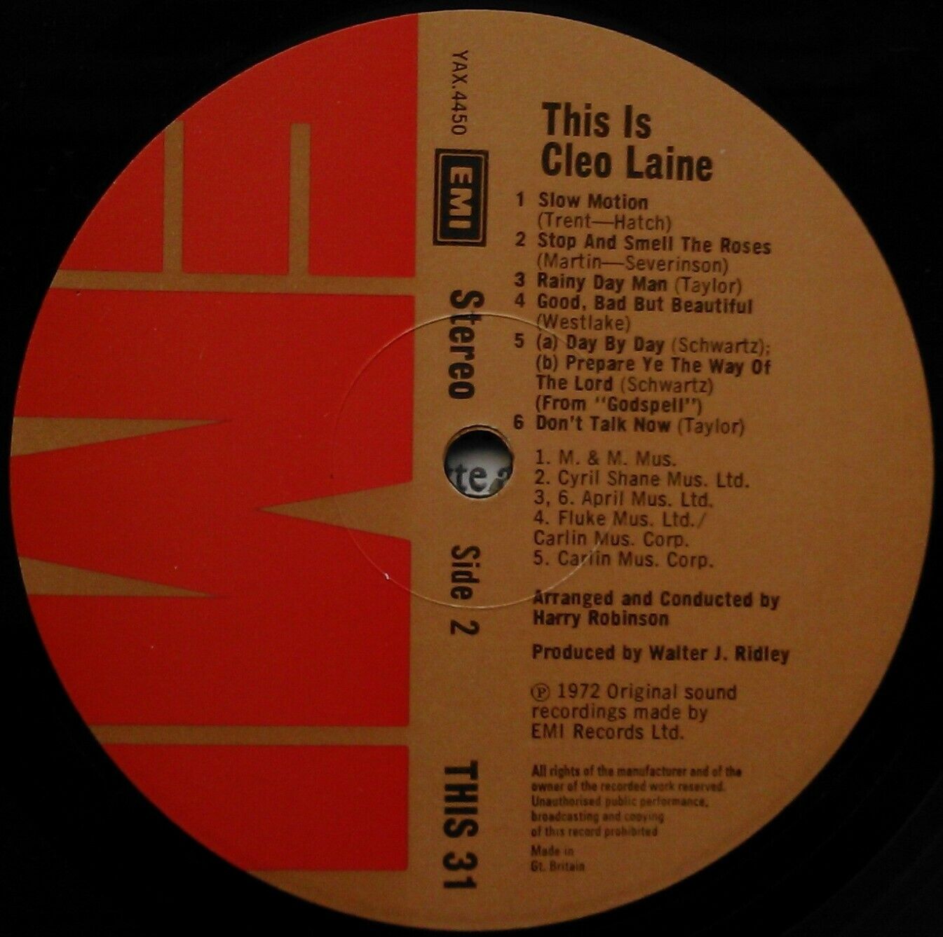 Cleo Laine ‎– This Is Cleo Laine (EMI, 1981) 12" vinyl LP VG/VG