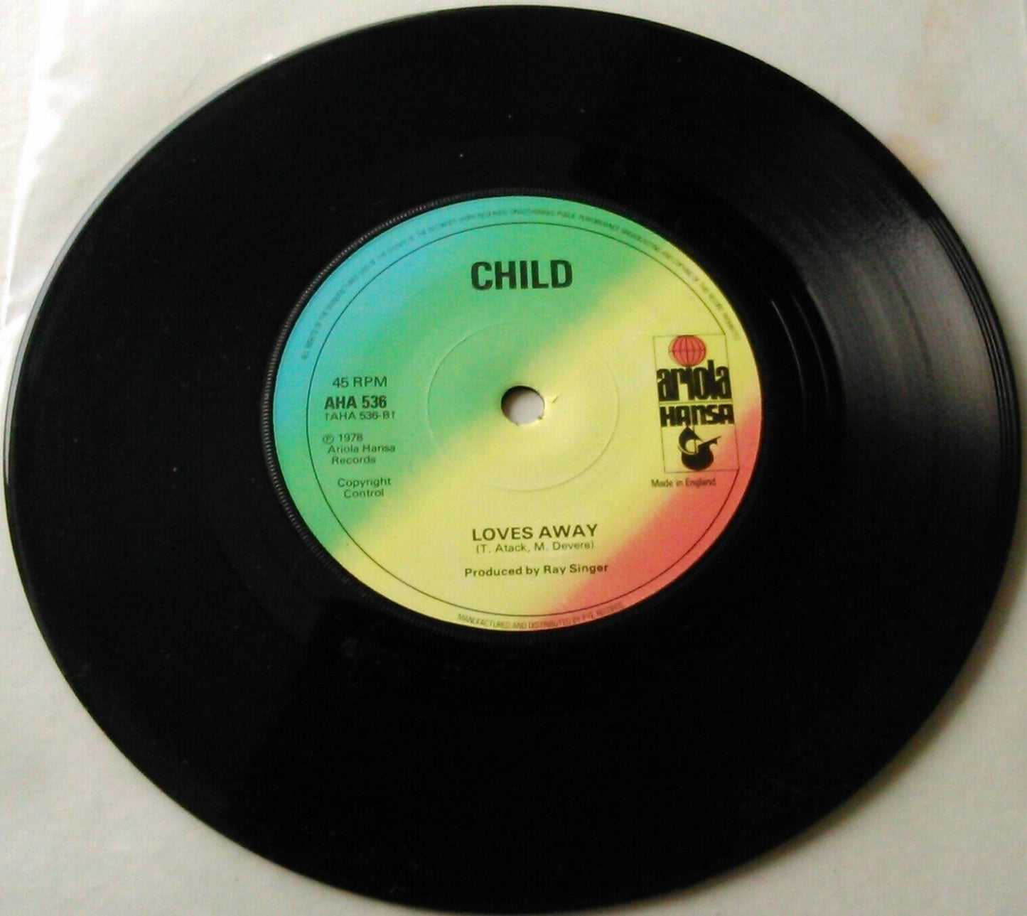 Child – Only You (And You Alone) (Ariola, 1979) 7" vinyl single VG/-