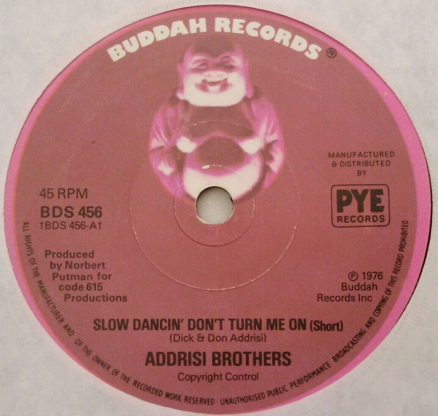 Addrisi Brothers - Slow Dancin' Don't Turn Me (1976) 7" vinyl single VG/-