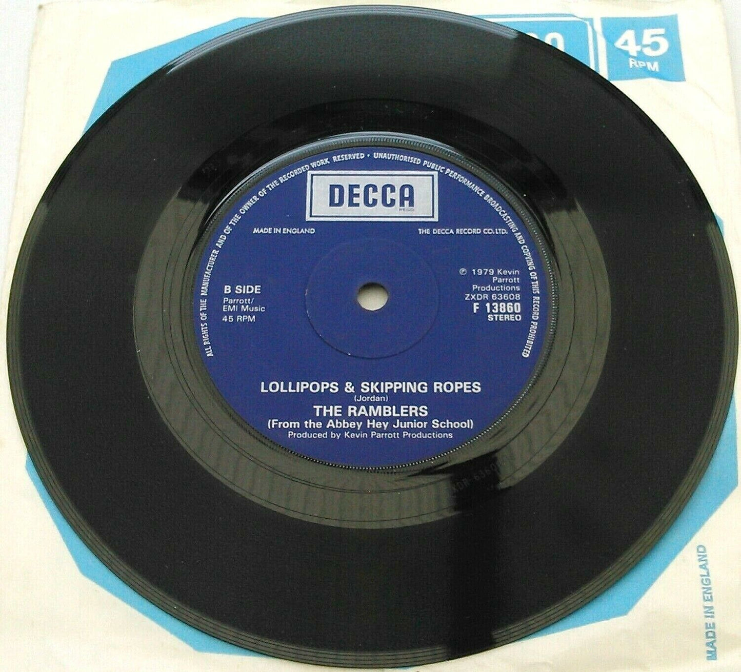 The Ramblers - The Sparrow (Decca, 1979) 7" vinyl single VG/G