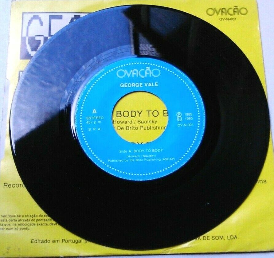 George Vale – Body To Body (Ovacao, 1985) 7" vinyl single VG/VG Portugal