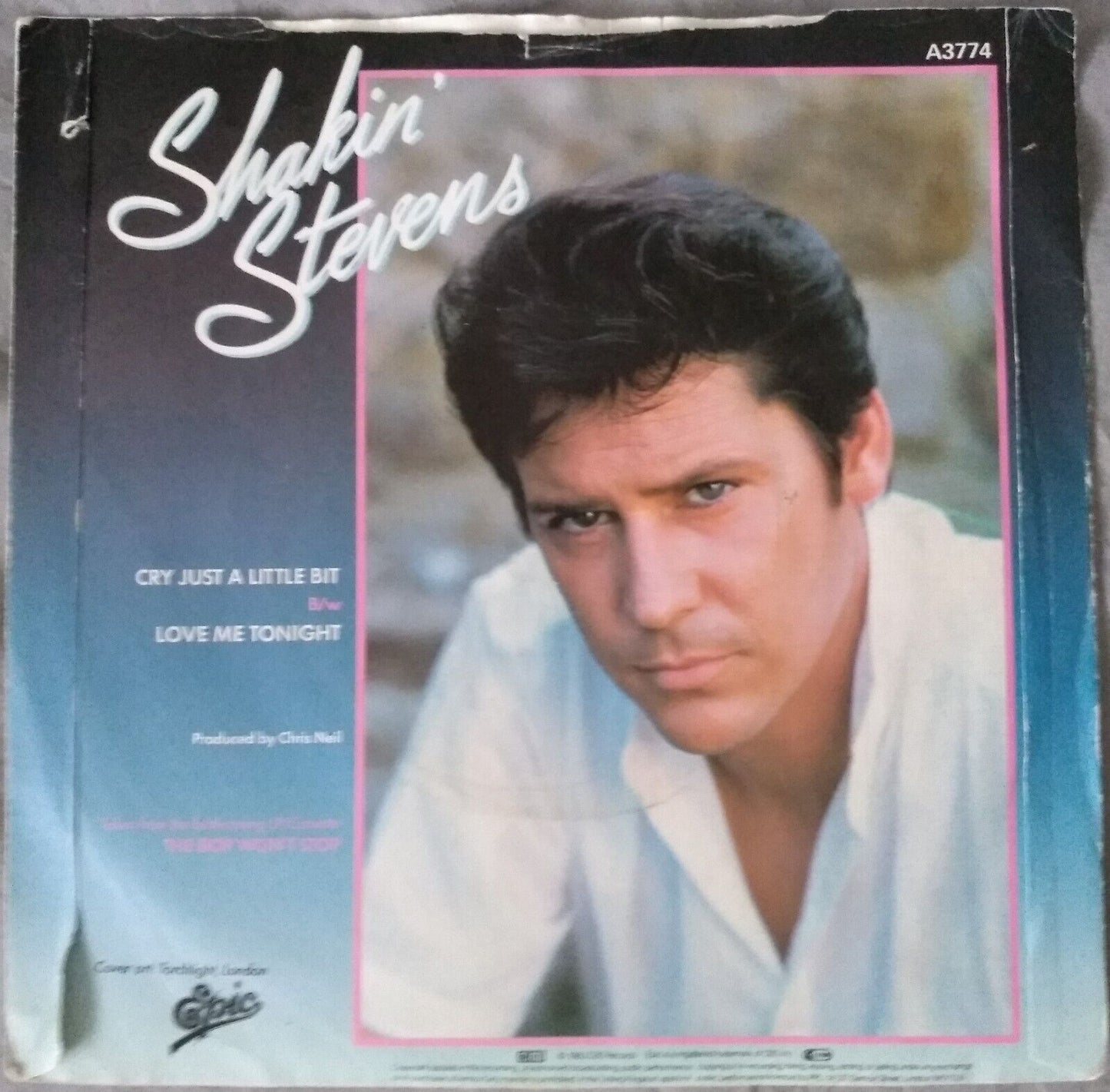 Shakin' Stevens - Cry Just A Little Bit (Epic 1983) 7" vinyl single VG/VG