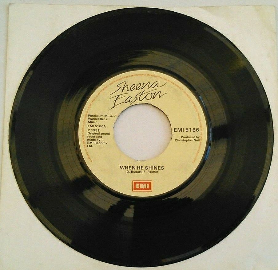 Sheena Easton - When He Shines (EMI, 1981) 7" vinyl single VG/- jukebox centre