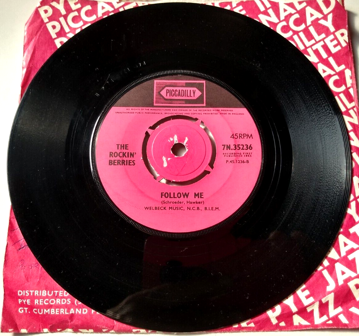 The Rockin' Berries – Poor Man's Son (Piccadilly, 1965) 7" vinyl single VG/-