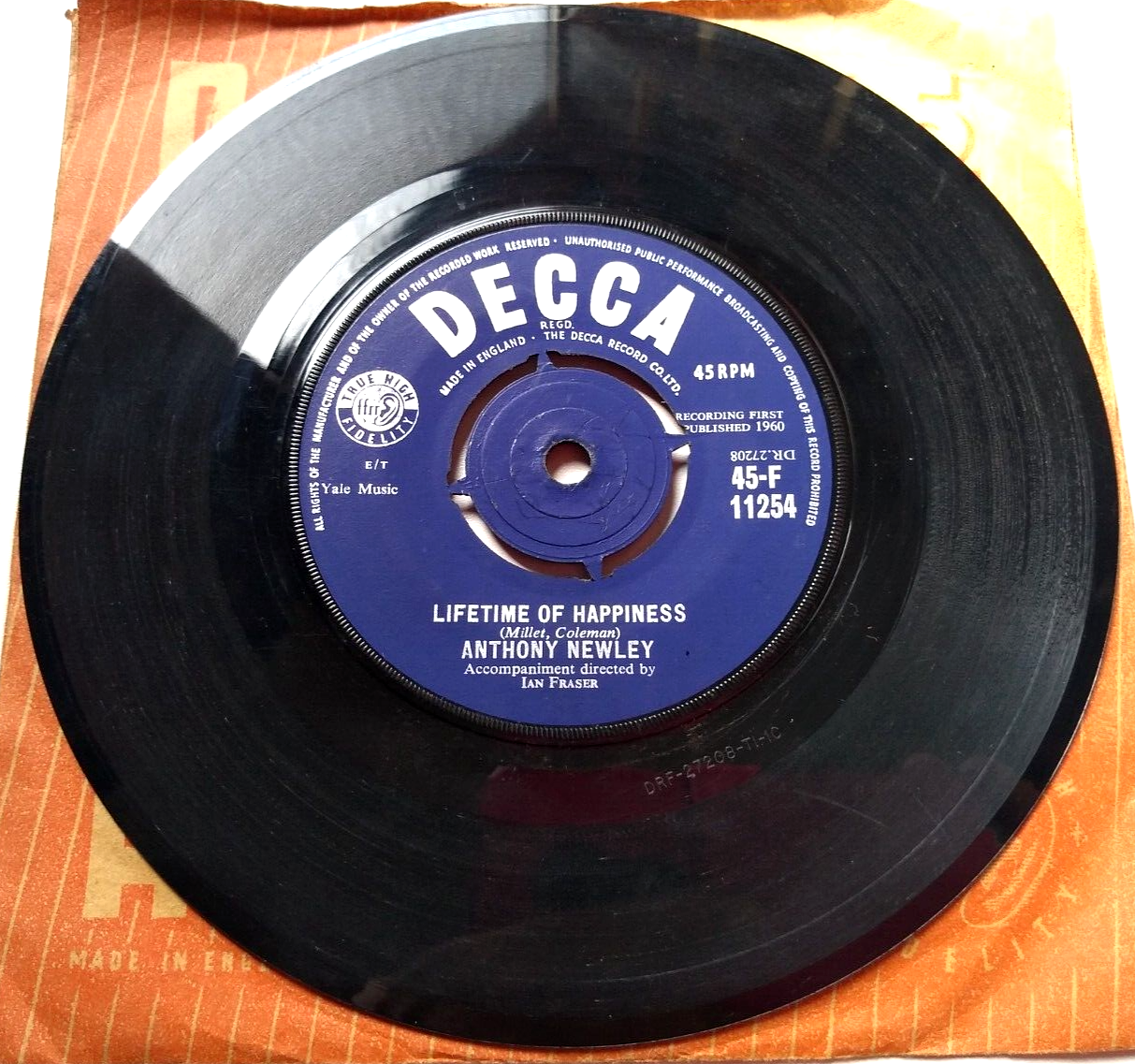 Anthony Newley - If She Should Come To You (Decca 1960) 7" vinyl single VG/VG