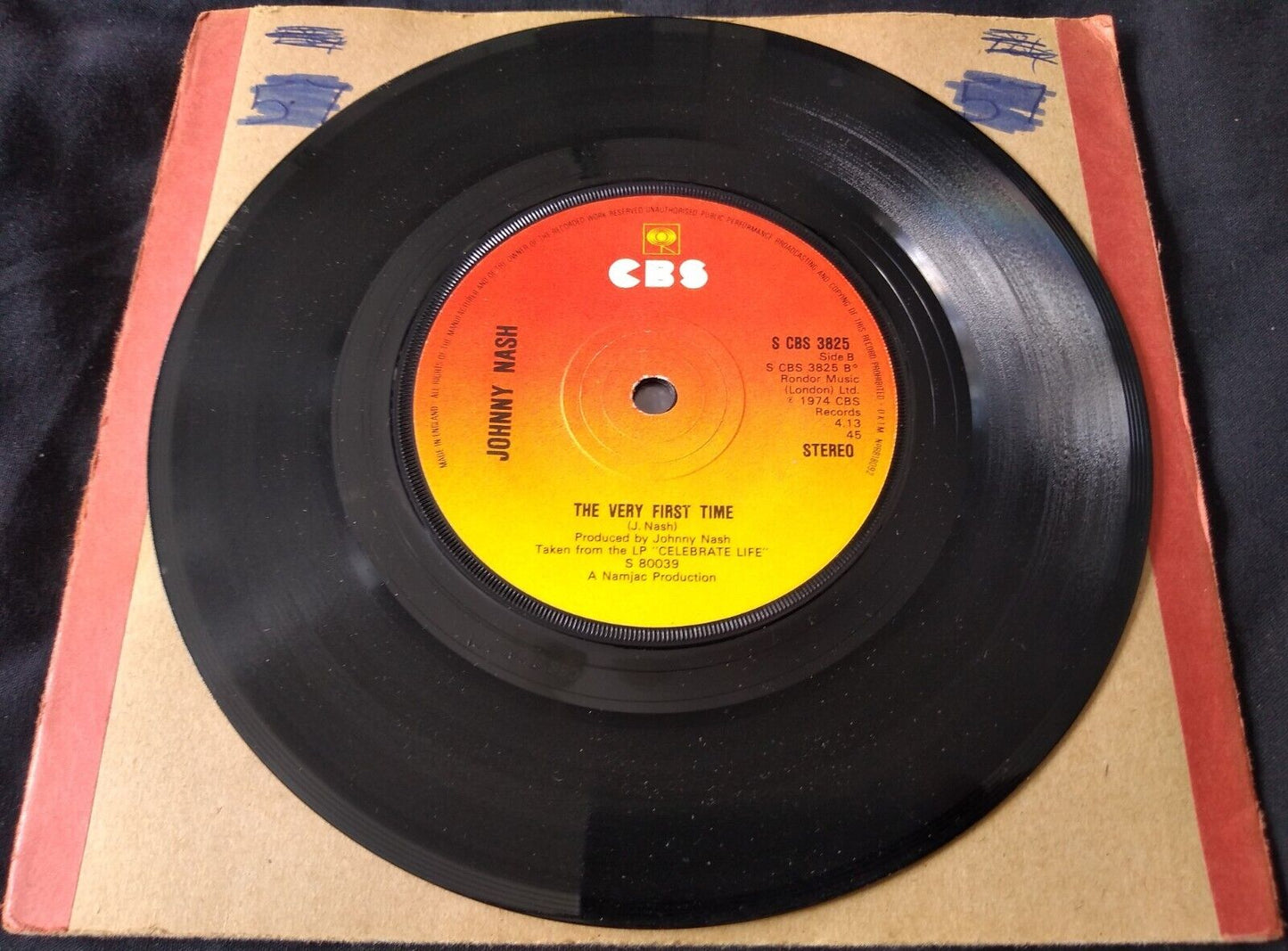 Johnny Nash ‎– Rock It Baby (Baby We've Got A Date) (1975) 7" vinyl single VG/-