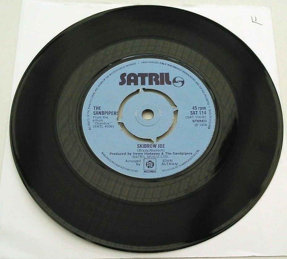 The Sandpipers - Hang On Sloopy (Satril, 1976) 7" vinyl single VG/-