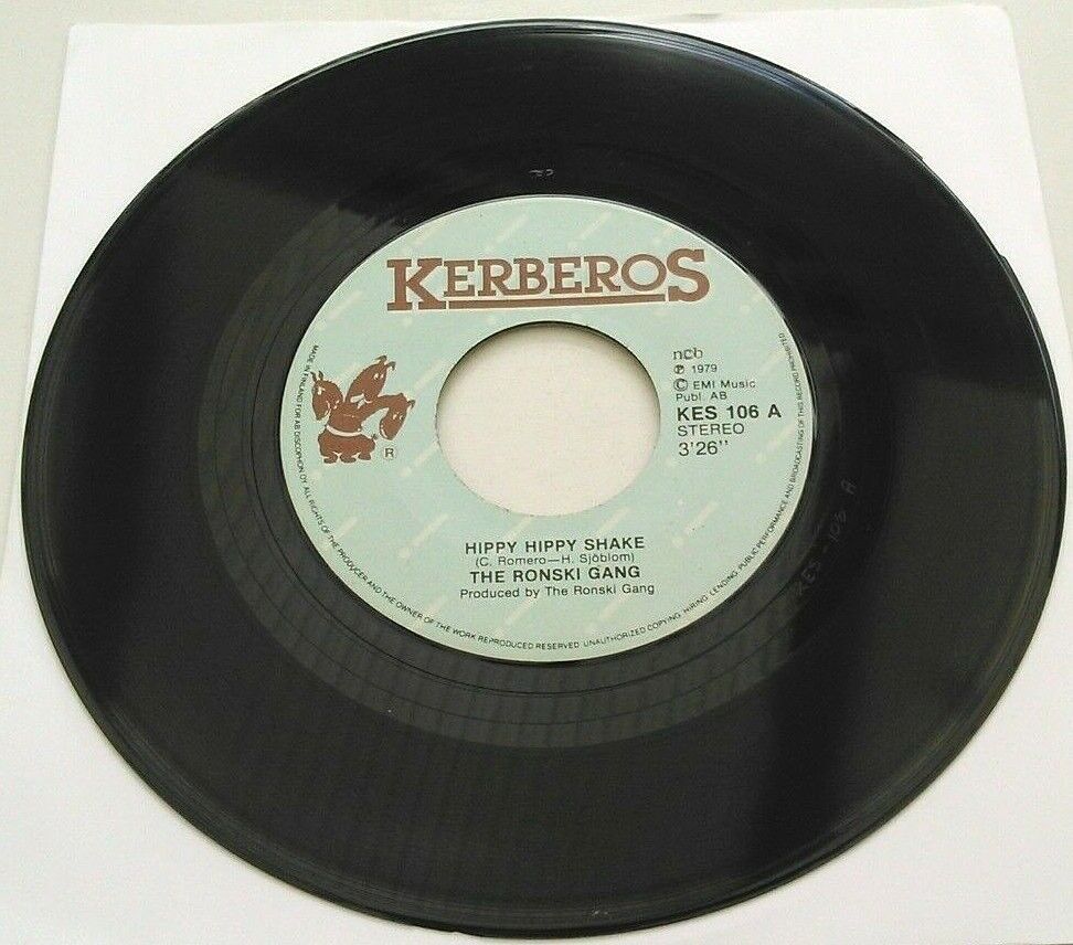 The Ronski Gang - Hippy Hippy Shake (Kerberos,1979) 7" vinyl single VG/- Finland