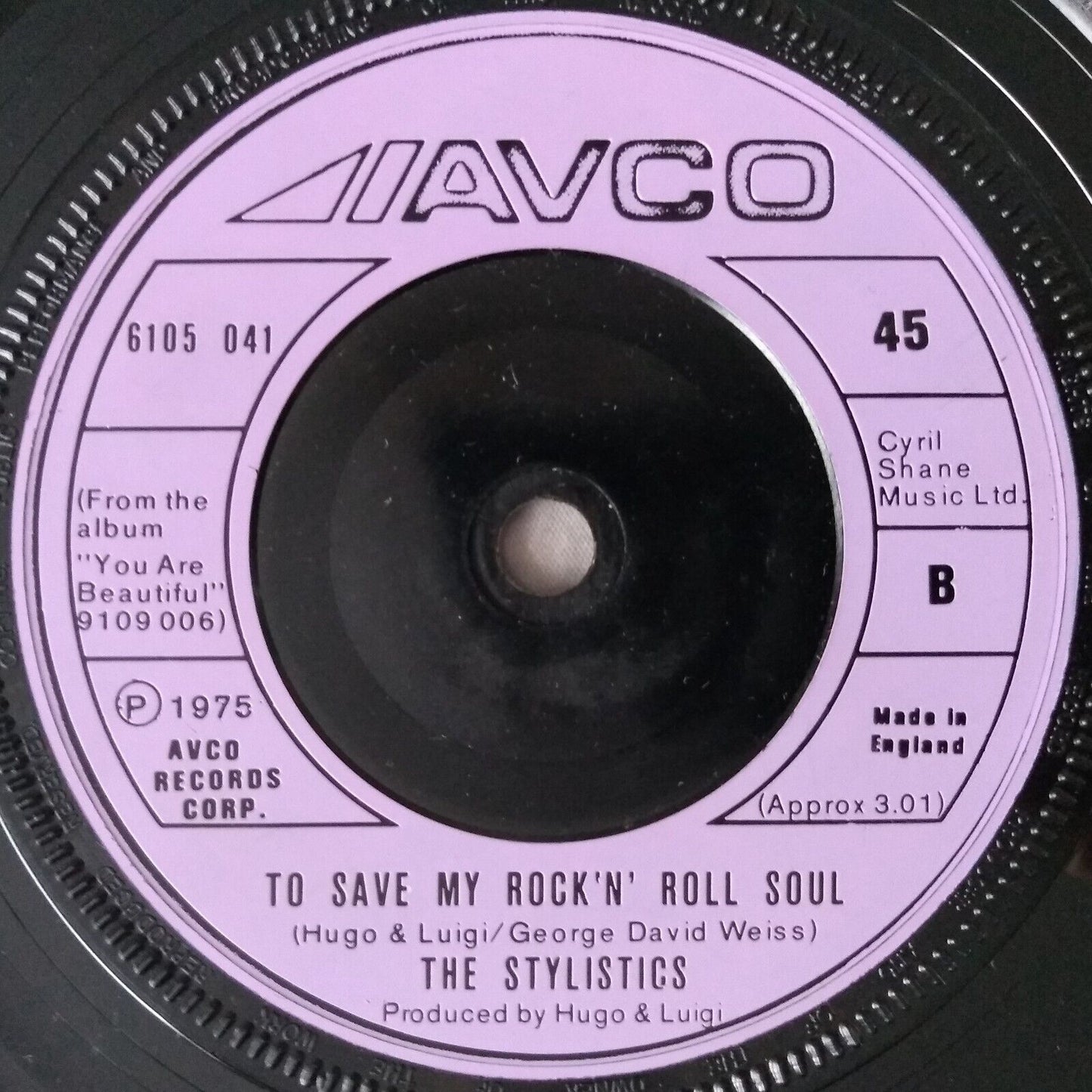 The Stylistics - Na-na Is The Saddest Word (Avco, 1975) 7" vinyl single VG/-