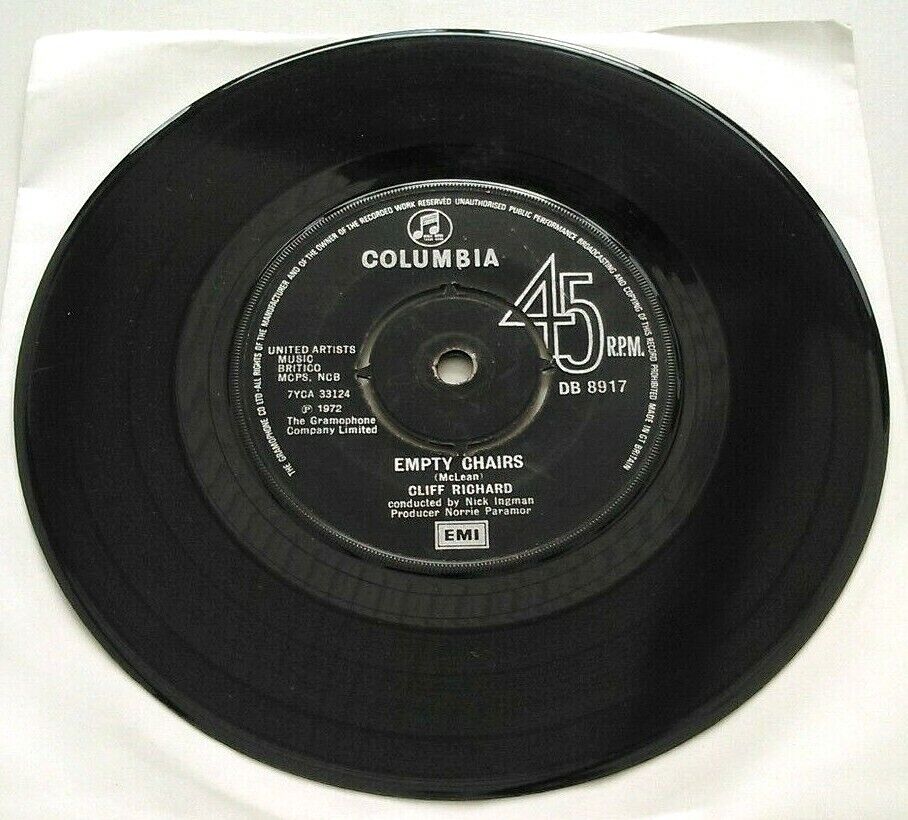 Cliff Richard - Living In Harmony (Columbia, 1972) 7" vinyl single VG/-