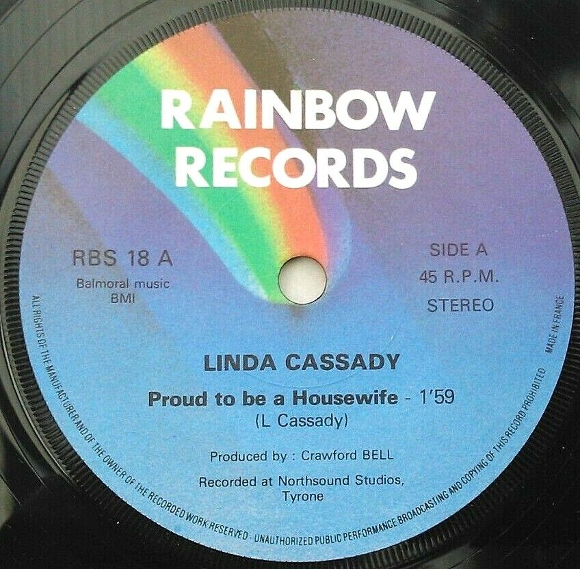 Linda Cassady - Proud To Be A Housewife (Rainbow, 1982) 7" vinyl single VG/-