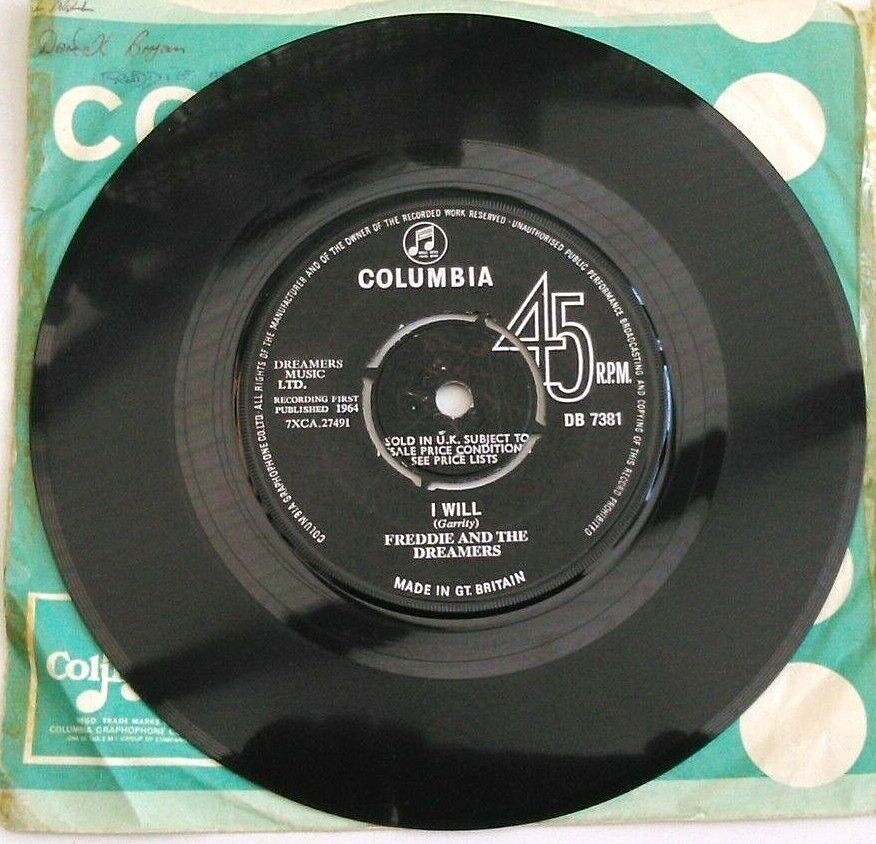 Freddie & The Dreamers – I Understand (Columbia, 1964) 7" vinyl single VG/G+