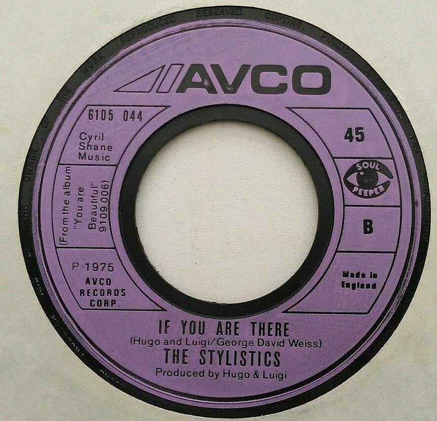 The Stylistics - Funky Weekend (Avco, 1976) 7" vinyl single VG/- jukebox