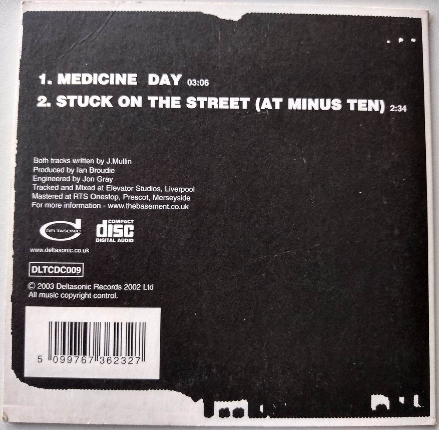 The Basement - Medicine Day (2003) 2 Track CD Single