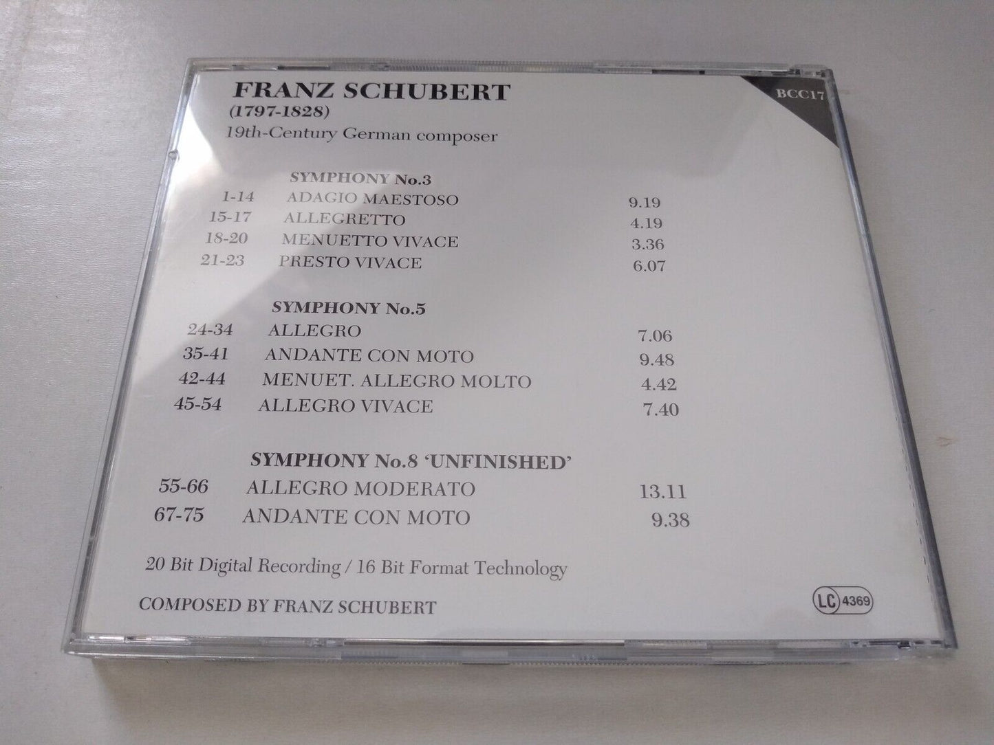 Schubert, RPO - Symphonies 3, 5&8 (Bruton 1995) CD album