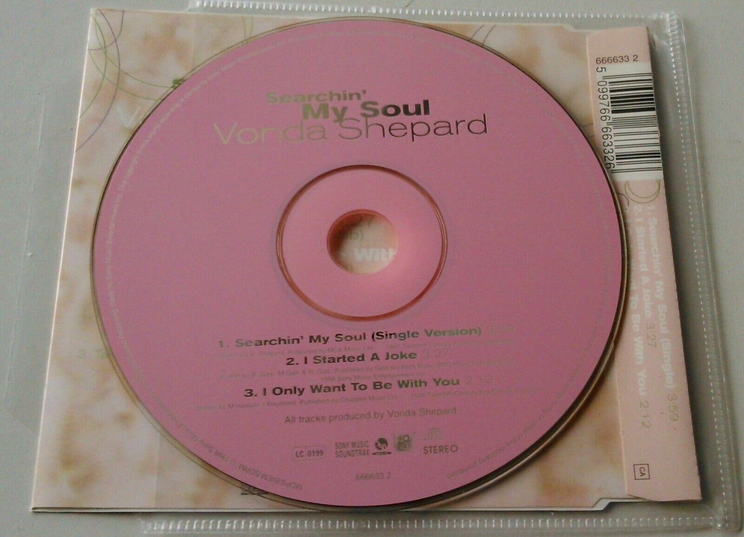 Vonda Shepard – Searchin' My Soul (1998) CD single *no case - plastic wallet*