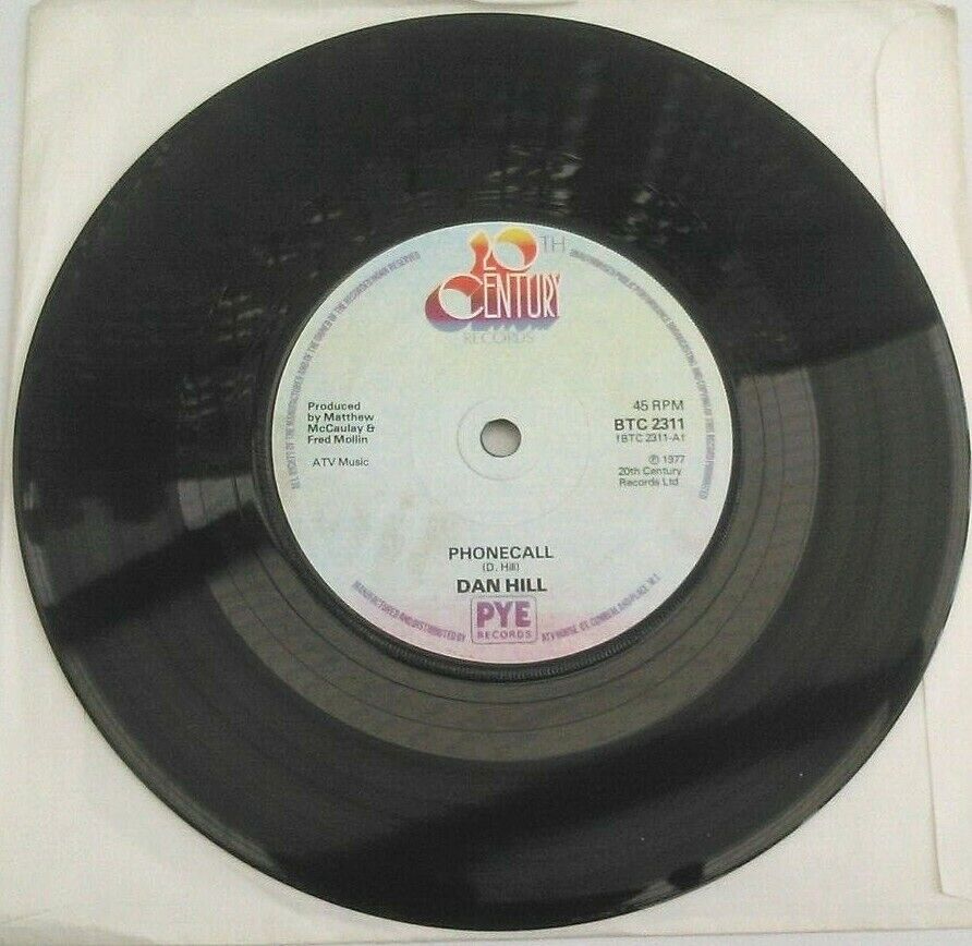 Dan Hill - Phonecall (20th Century, 1977) 7" vinyl single VG/-