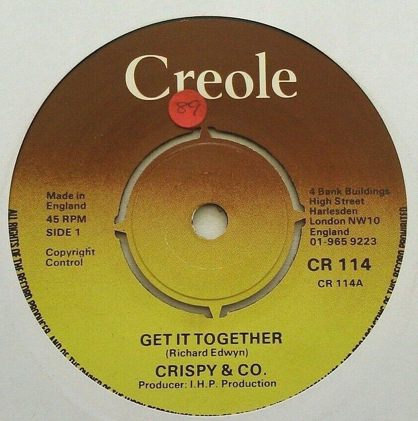 Crispy & Co. – Get It Together (Creole, 1975) 7" vinyl single VG/-