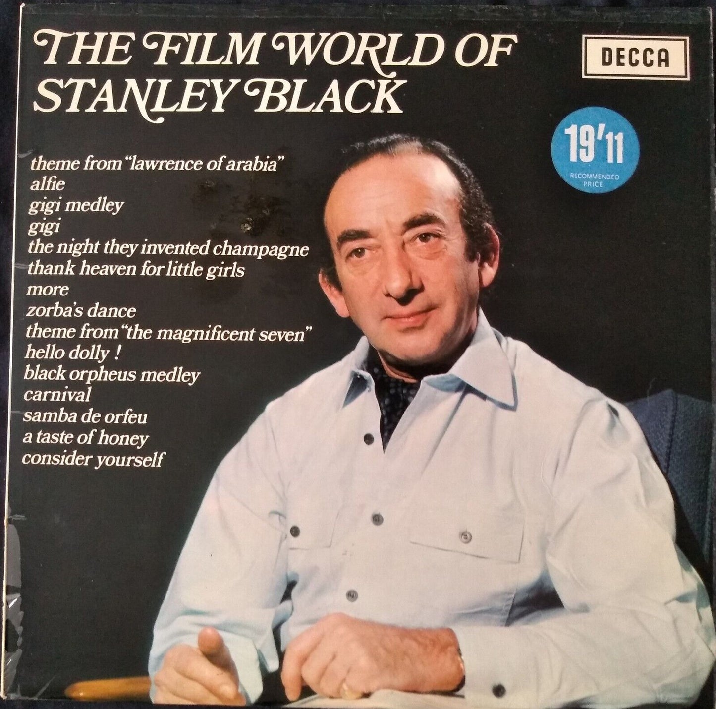 Stanley Black - The Film World Of Stanley Black (Decca 1970) 12" vinyl LP VG/VG