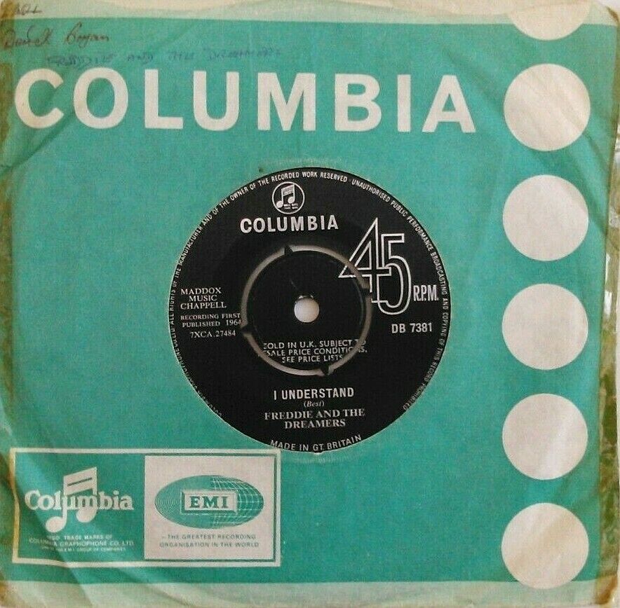 Freddie & The Dreamers – I Understand (Columbia, 1964) 7" vinyl single VG/G+