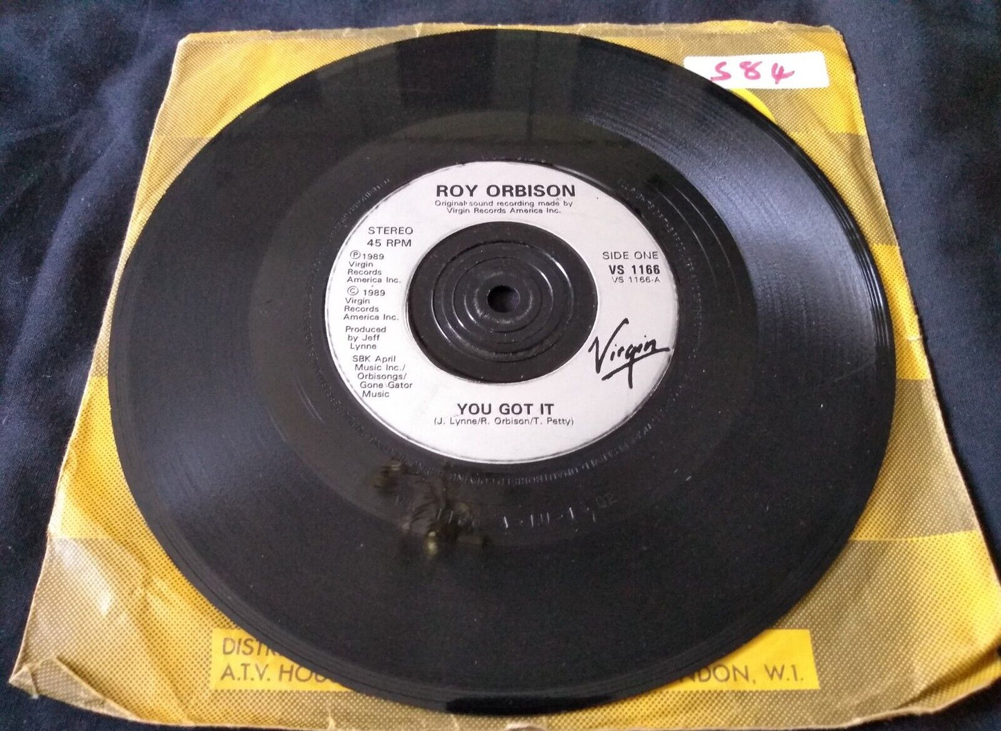 Roy Orbison – You Got It (Virgin 1989) 7" vinyl single VG/-