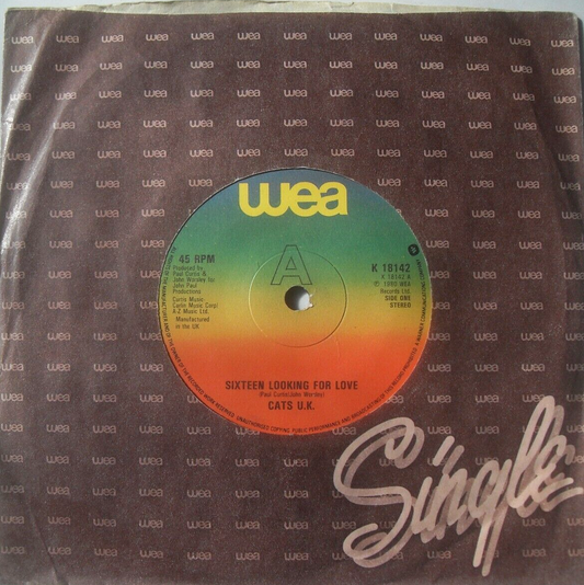 Cats U.K.- Sixteen Looking For Love (WEA 1980) 7" vinyl single VG/VG