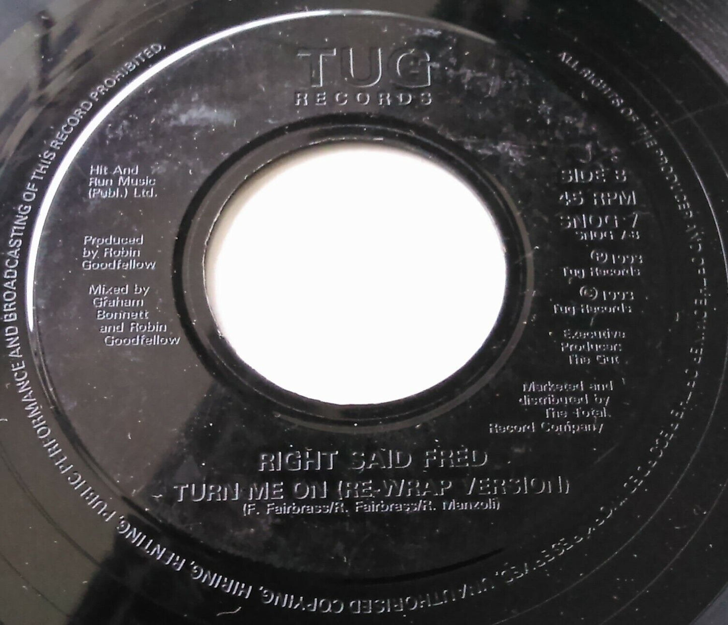 Right Said Fred – Bumped (Tug, 1993) 7" vinyl single VG/- jukebox