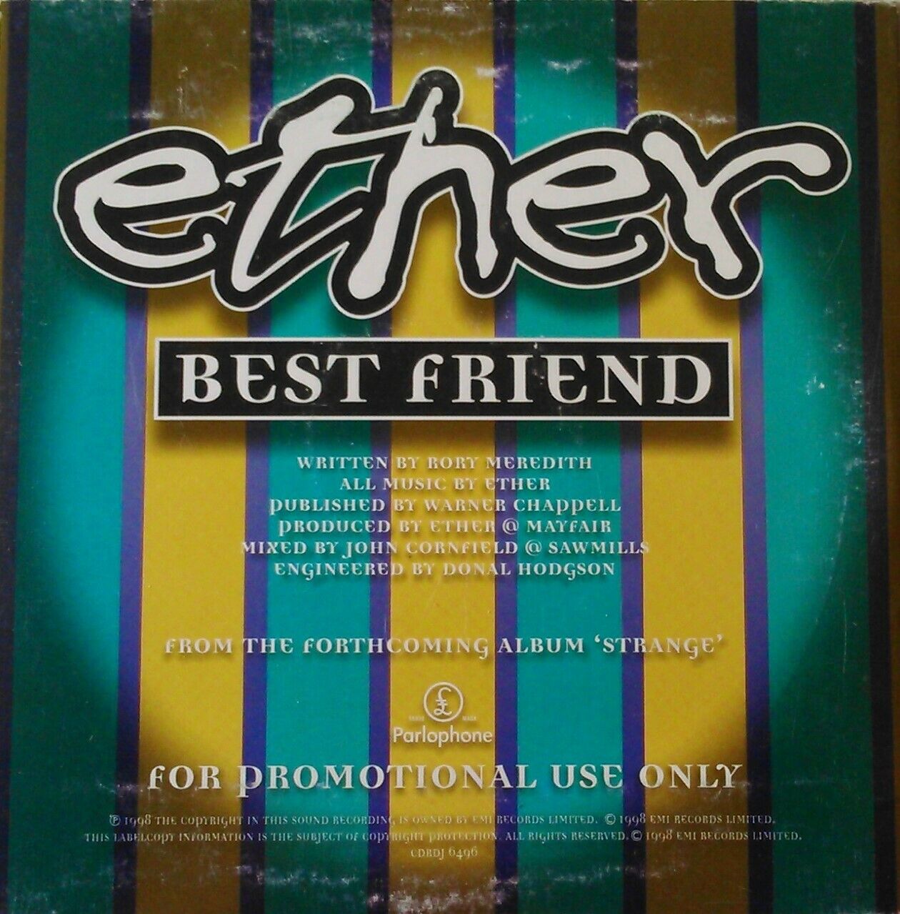 Ether ‎– Best Friend (1998) CD single promo