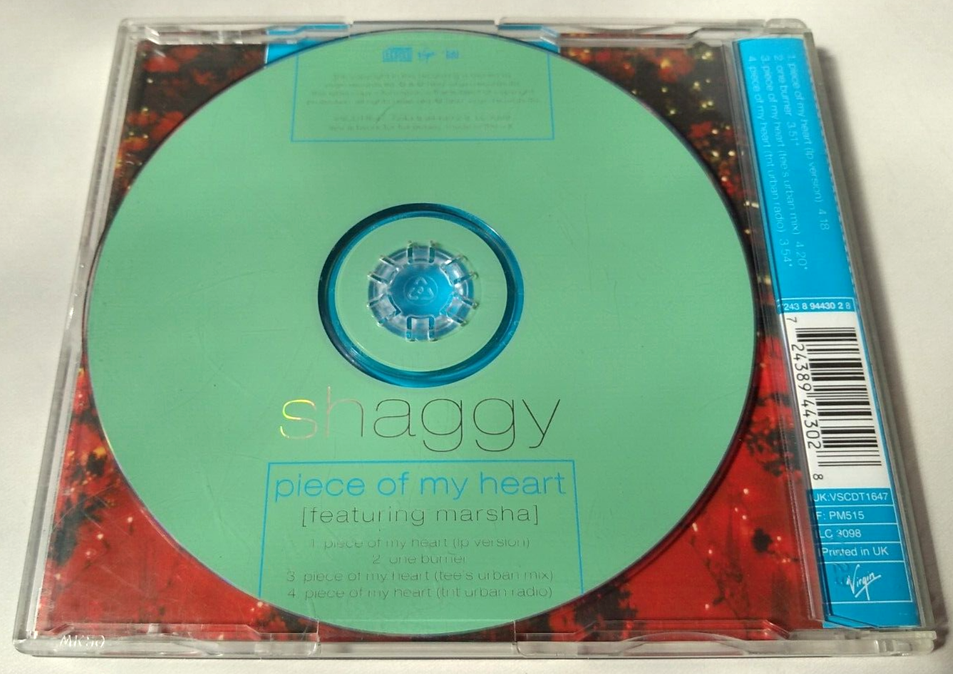 Shaggy featuring Marsha – Piece Of My Heart (1997) CD single