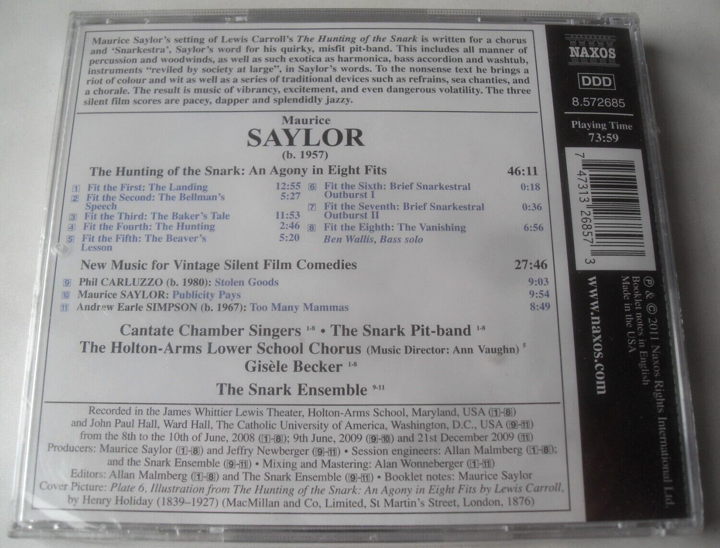 Maurice Saylor - The Hunting of the Snark (2011) CD album new and sealed