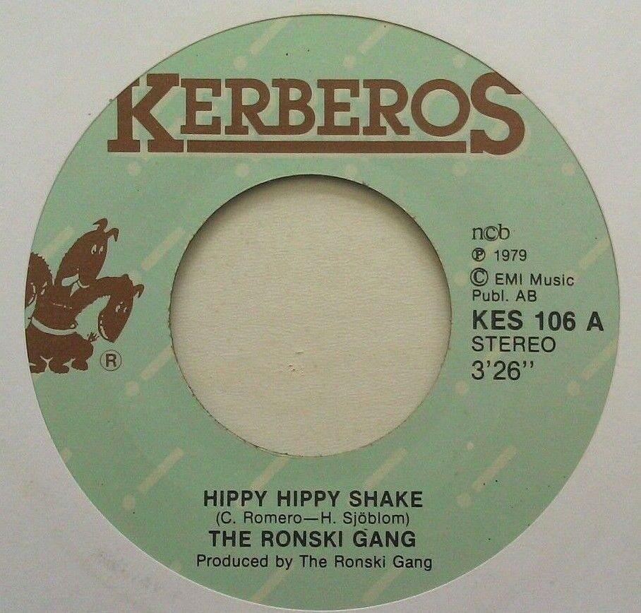 The Ronski Gang - Hippy Hippy Shake (Kerberos,1979) 7" vinyl single VG/- Finland