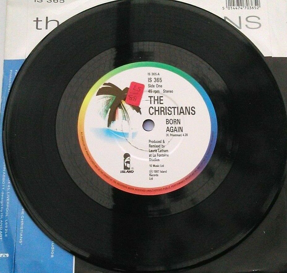 The Christians - Born Again (Remix) (Island, 1988) 7" vinyl P/S single VG/VG