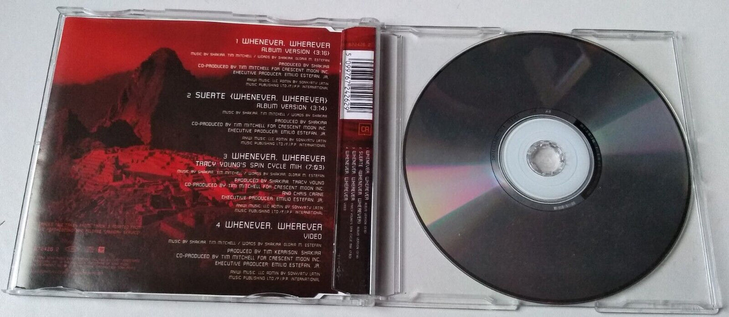 Shakira ‎– Whenever, Wherever (2002) CD single