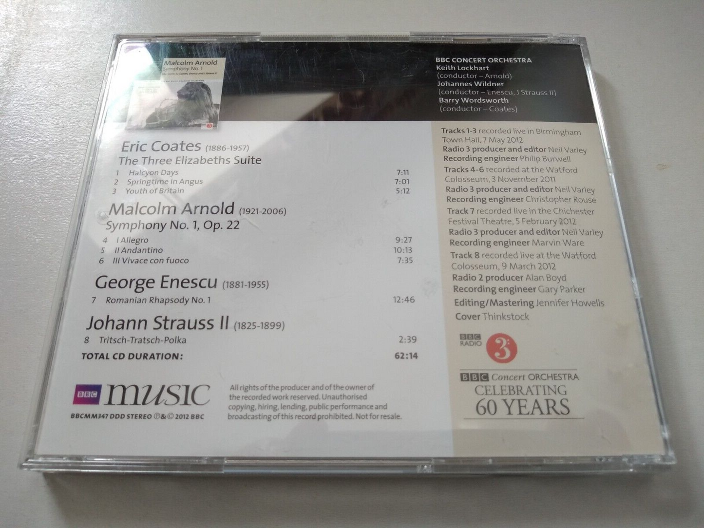 Malcolm Arnold - Symphony No. 1 (2012) CD album BBC