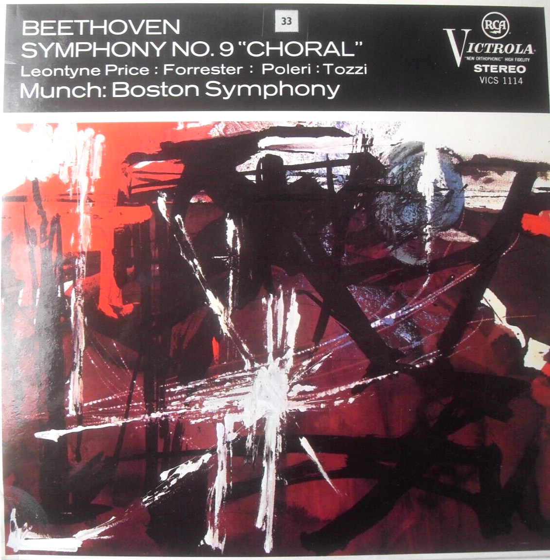 Beethoven - Symphony No. 9 "Choral" (RCA 1967) 12" vinyl LP VG/VG