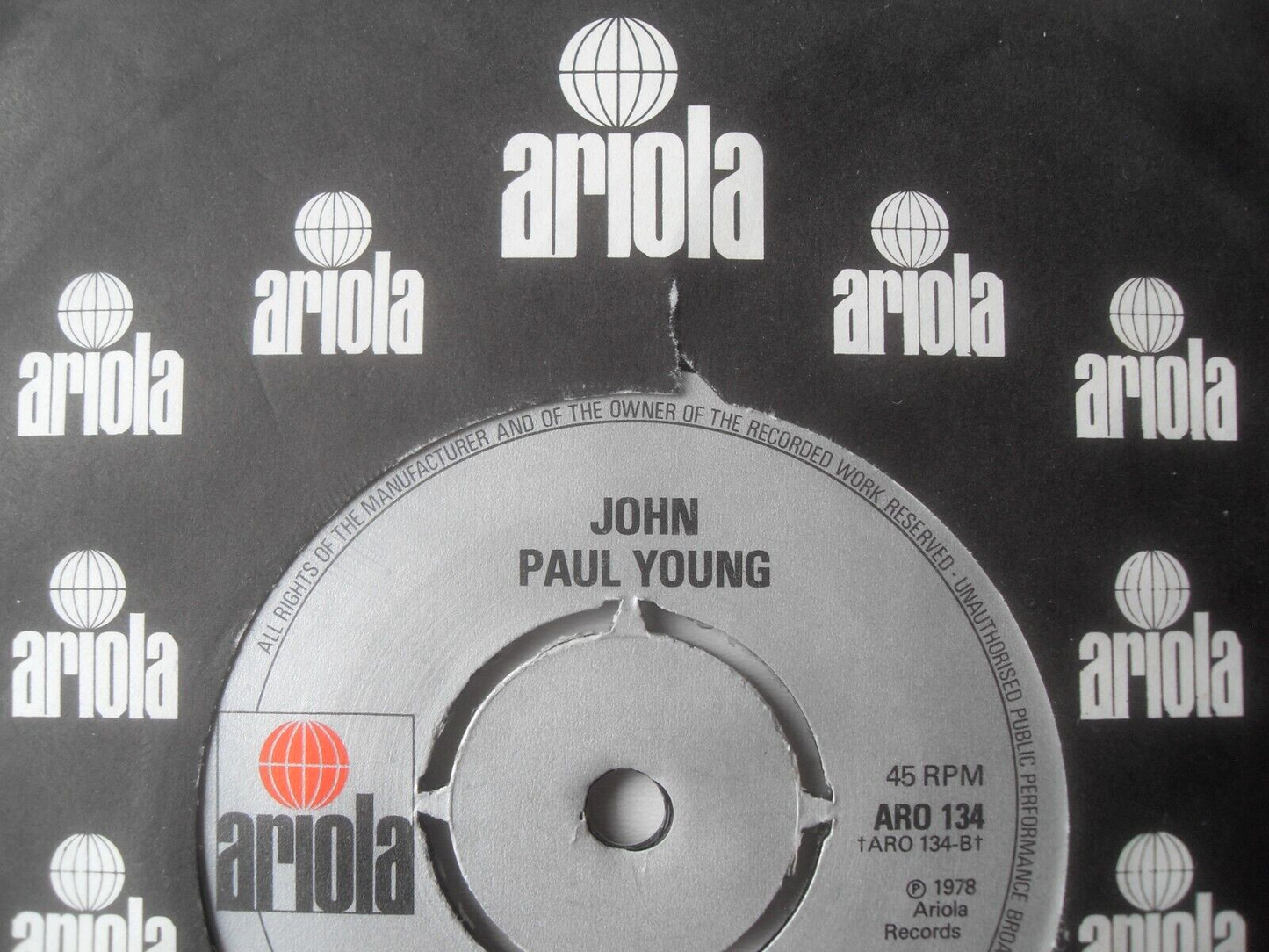 John Paul Young - The Day That My Heart Caught Fire (1978) 7" vinyl single VG/VG