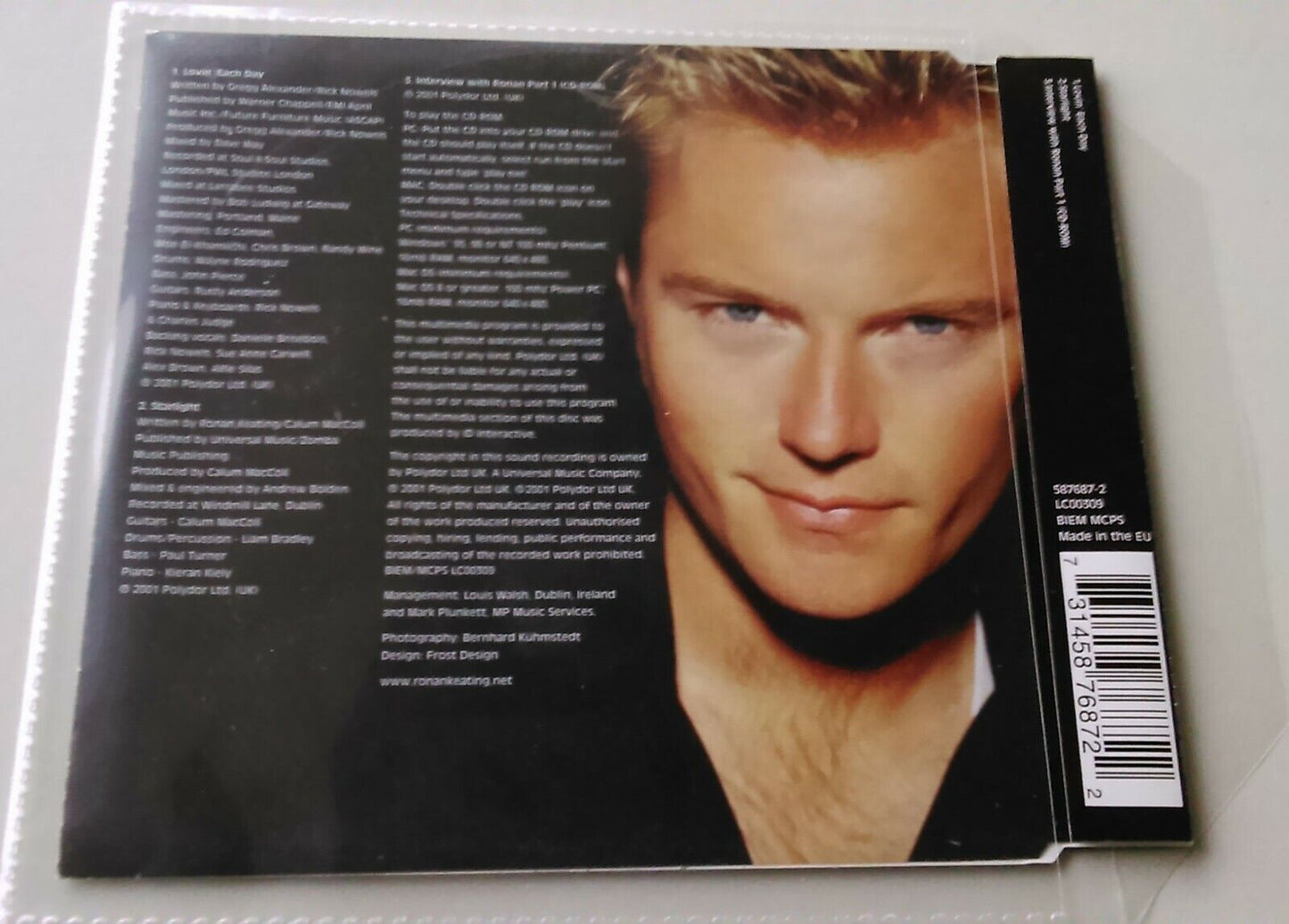 Ronan Keating – Lovin' Each Day (2001) CD single *no case - plastic wallet*