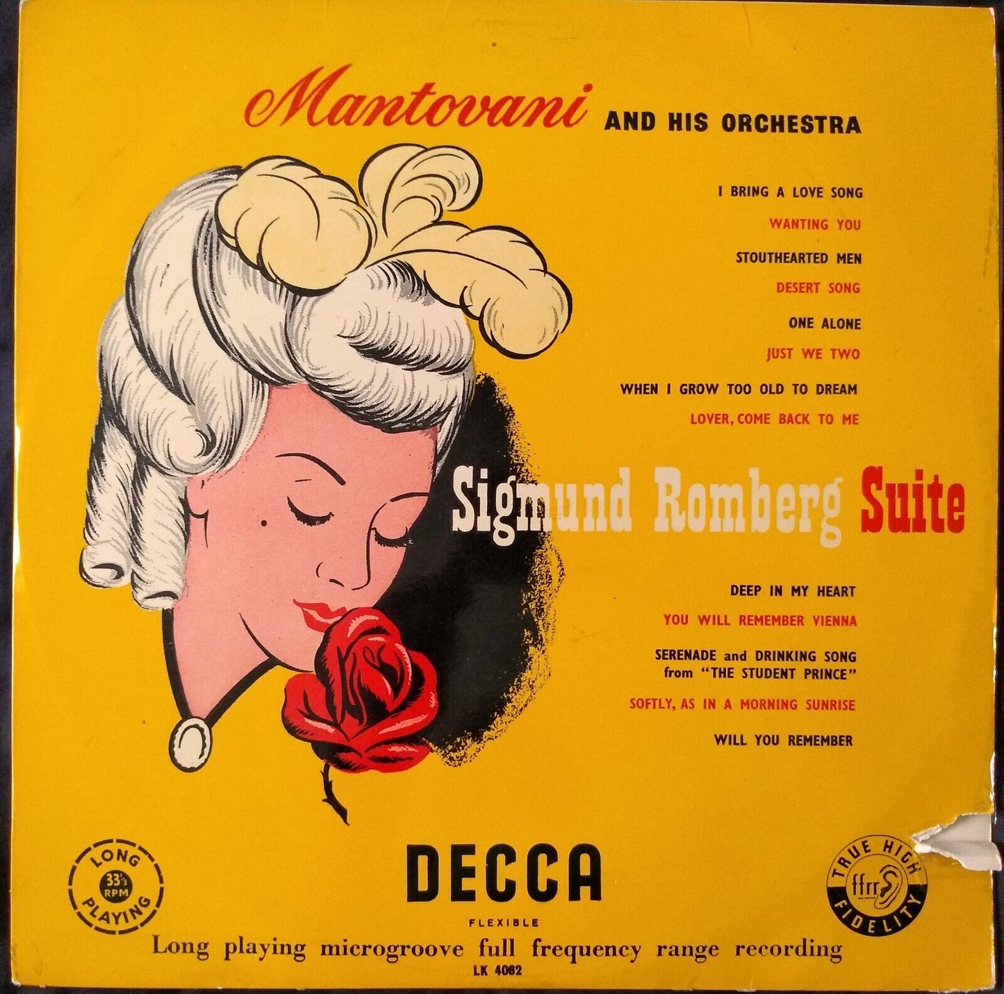 Mantovani - Sigmund Romberg Suite (Decca) 12" vinyl LP VG/G+