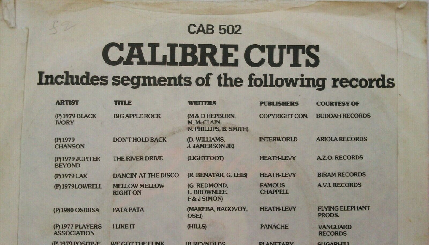 Various - Calibre Cuts (Calibre, 1980) 7" vinyl P/S single VG/VG