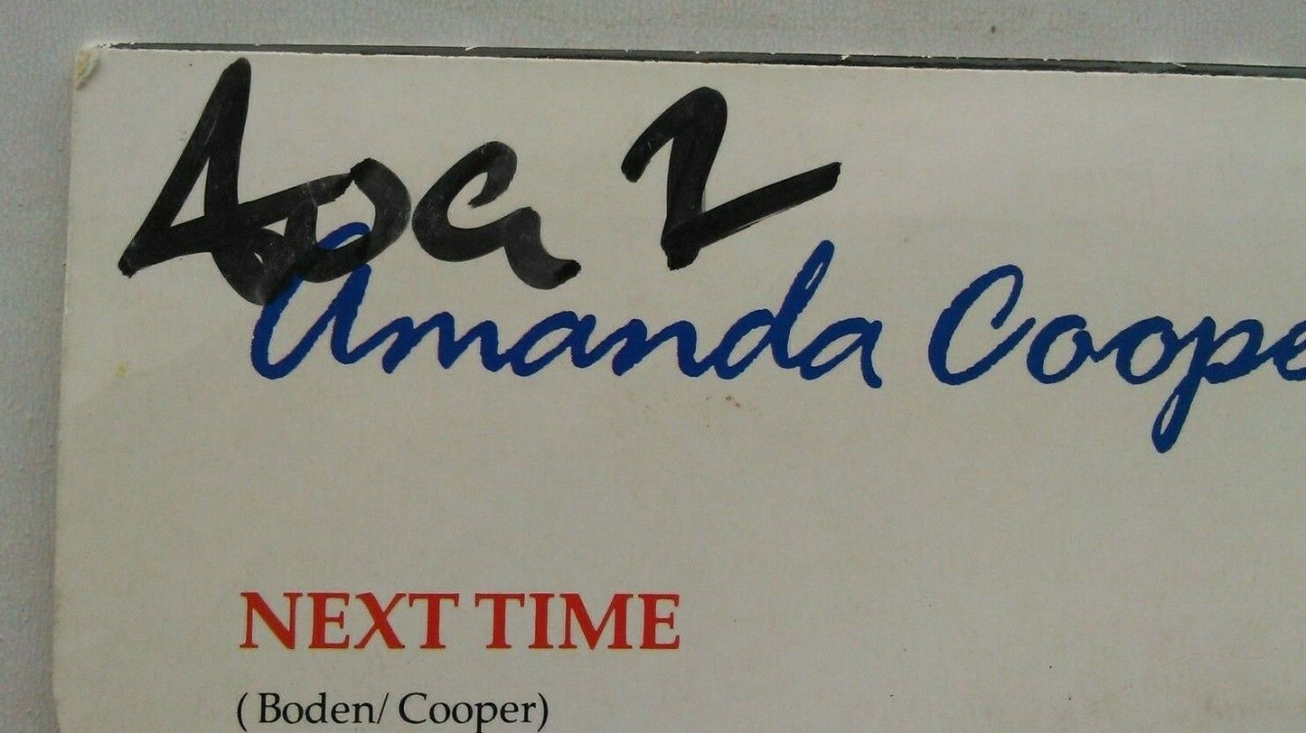 Amanda Cooper - Next Time (Amco, 1989) 7" vinyl P/S single VG/VG