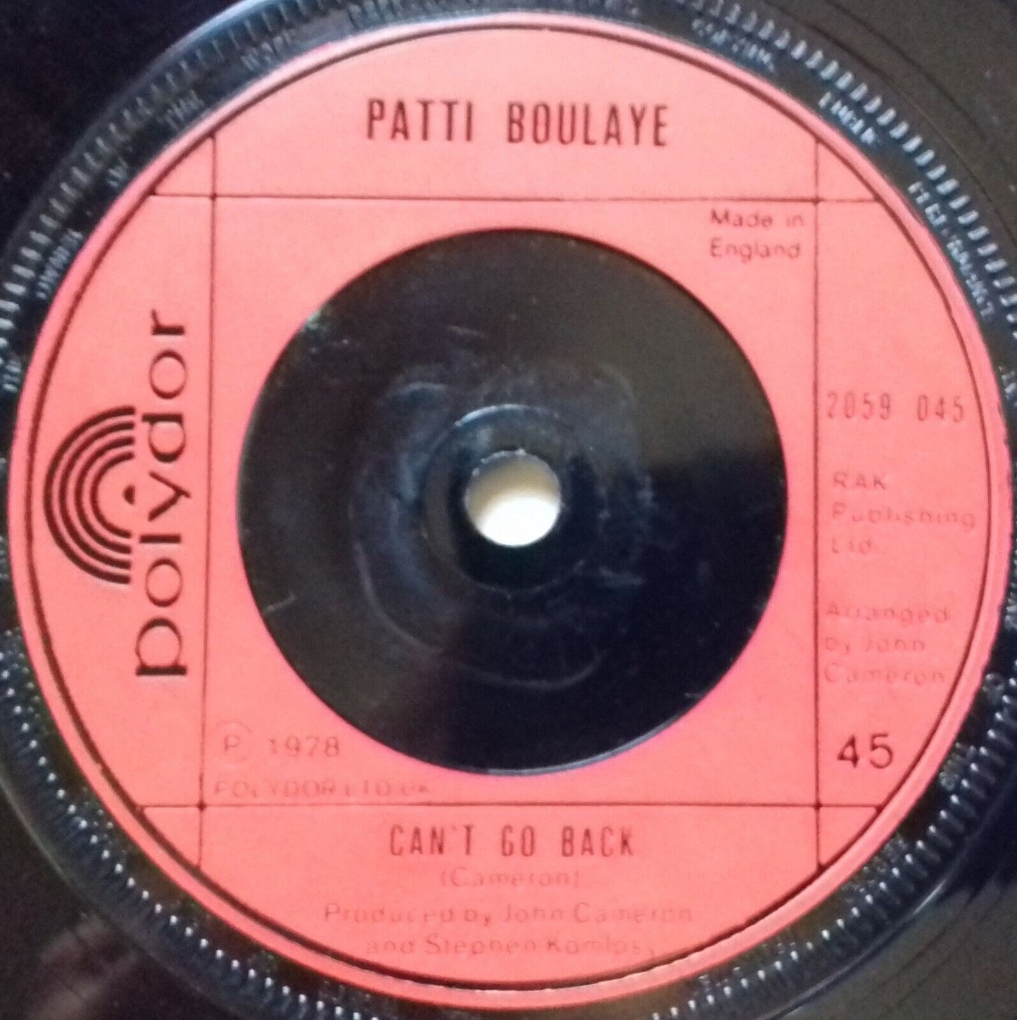 Patti Boulaye – Memories Don't Leave Like People Do  7" vinyl single VG/-