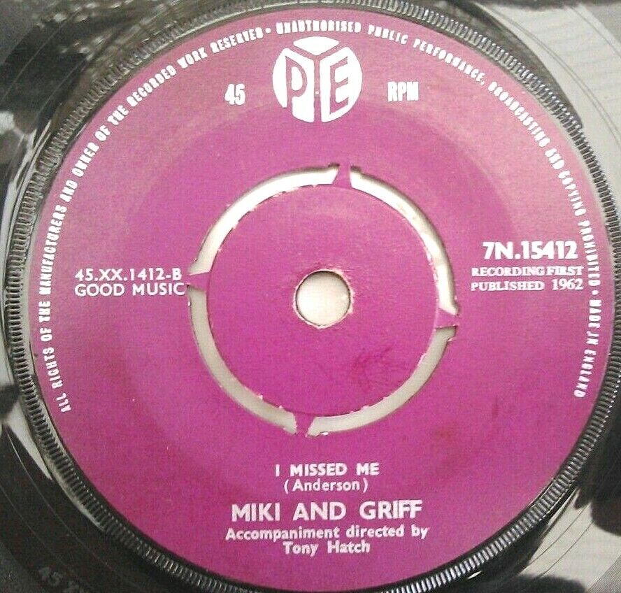 Miki And Griff - A Little Bitty Tear (Pye, 1962) 7" vinyl single VG/-