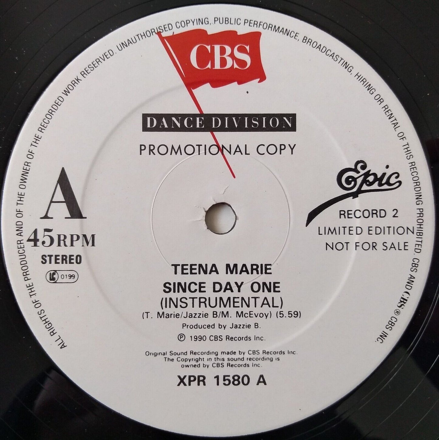 Teena Marie - Since Day One (CBS 1990) 2x12" promo vinyl single VG/VG