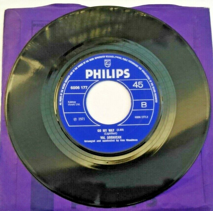 Val Doonican – Morning (Philips, 1971) 7" vinyl single VG/G+ jukebox centre