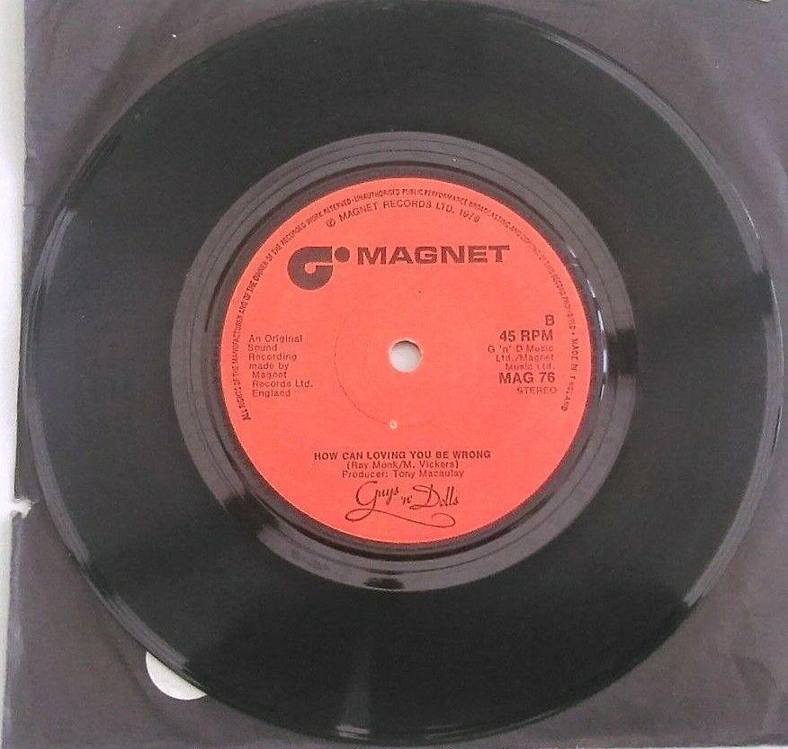 Guys 'n' Dolls - Stoney Ground (Magnet, 1976) 7" vinyl single VG/VG