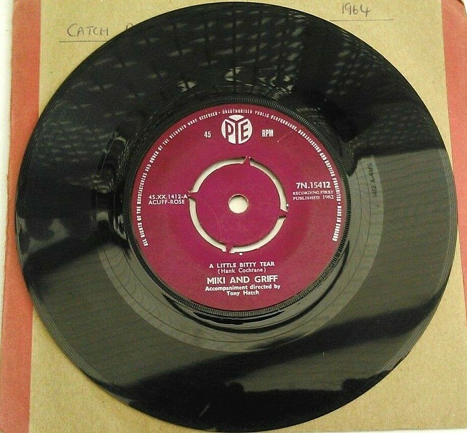 Miki And Griff - A Little Bitty Tear (Pye, 1962) 7" vinyl single VG/-