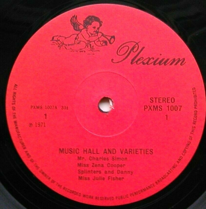 Various – Music Hall And Varieties (Plexium, 1971) 12" vinyl LP VG/VG