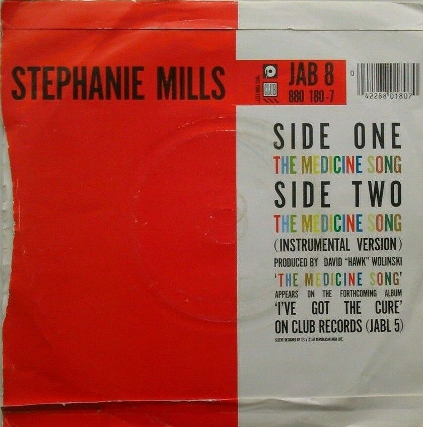 Stephanie Mills – The Medicine Song (Club, 1984) 7" vinyl P/S single VG/G+