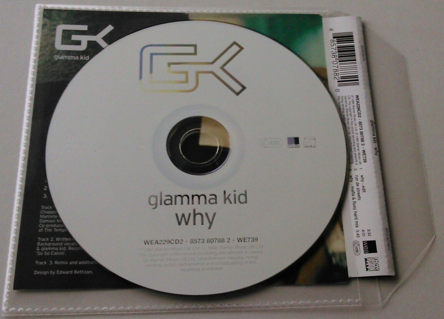 Glamma Kid – Why (1999) CD single *no case - plastic wallet*